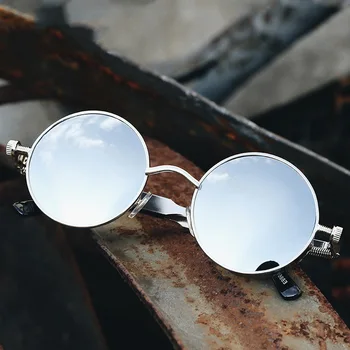 2023  Sunglasses Women Punk Fashion Men's Glasses Round Retro Polarized очки солнечные женские