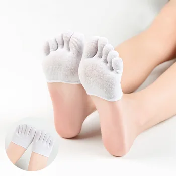 3 Пары носков для передней части стопы Женские Летние однотонные женские носки для носков на половину стопы Полупальцы на каблуках Невидимые хлопчатобумажные дышащие носки