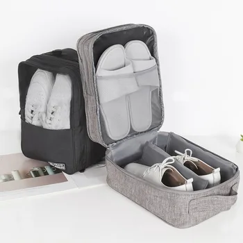 3-Ярусная сумка для хранения обуви, дорожная обувь, чехол-держатель для кроссовок, Пылезащитный Водонепроницаемый контейнер-органайзер, переносная сумка на молнии
