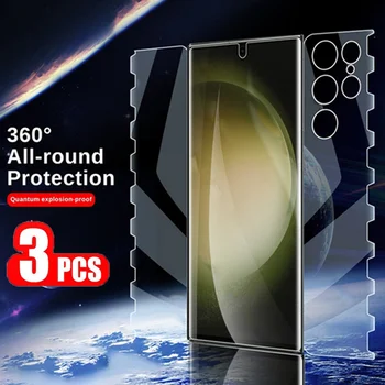 3ШТ Бабочка Полное Покрытие Экрана Протектор Для Samsung Galaxy S23 Ultra S22 S21 S20 S10 Плюс Гидрогелевая Пленка Для Galaxy Note 20 10