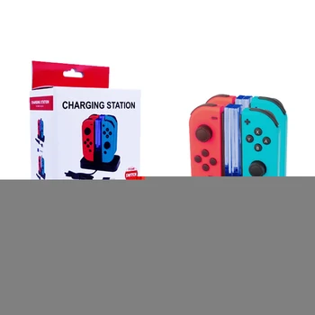 4 Joycon Charger LED Joy-con Fast Charg Dock Station For NDSwitch Joy Con Game Console Accessory Аксессуары Для Игровых Консолей