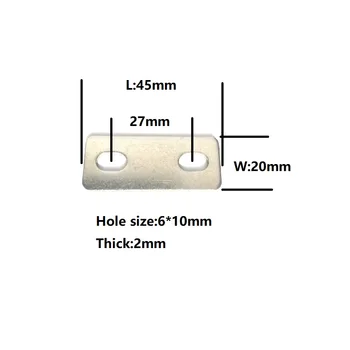 4шт Никель-медных шин LiFePO4 Расстояние между отверстиями 27 мм, толщина 2 мм, ширина 20 мм Для литиевого элемента Blade Batttery емкостью 50 Ач 116 Ач