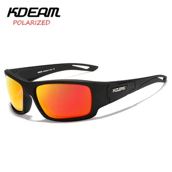 KDEAM Классические квадратные поляризованные солнцезащитные очки женские мужские 2022 зеркальные очки для вождения высококачественные эстетичные очки из натуральной пленки uv400