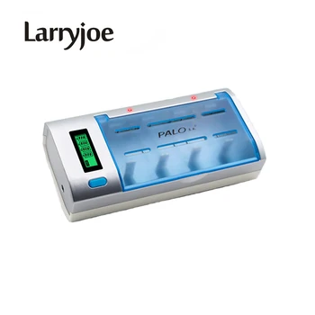 Larryjoe C906W 4 Слота ЖК-Дисплей Зарядное Устройство Для Аккумуляторов Nimh Nicd AA/AAA/SC/C/D/9V С Автомобильными Зарядными устройствами