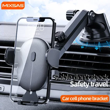 MIXSAS Автомобильный Телефон Присоска Кронштейн 322 Вентиляционное Отверстие Подставка GPS Держатель Мобильного Телефона Для iPhone 13 12 11 Pro Xiaomi Huawei Samsung