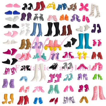 NK Mix Princess Модная Милая Разноцветная обувь в ассортименте для куклы Барби Аксессуары Разные стили Высококачественная подарочная игрушка JJ