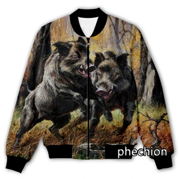 phechion Новая Мужская/Женская Повседневная Куртка с 3D Принтом Wild Boar Hunter Art, Модная Уличная Одежда, Мужская Свободная Спортивная Куртка и Пальто Q75