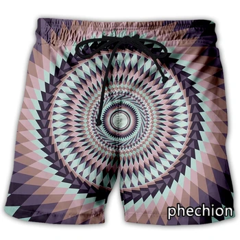 phechion/ Новые модные мужские/женские повседневные шорты с 3D принтом в виде геометрического круга, новинка, уличная одежда, мужские свободные спортивные шорты L143