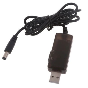 USB-кабель для повышения напряжения Wi-Fi-маршрутизатора от 5 В постоянного тока до 9 В 12 В Разъем 5,5 мм x 2,1 мм шнур-преобразователь для динамика камеры