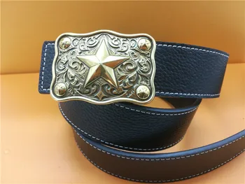 Дизайнерский ремень, Мужской высококачественный кожаный ремень, пряжка с логотипом в виде пяти звезд, мужской ремень для джинсов, Рождественский подарок