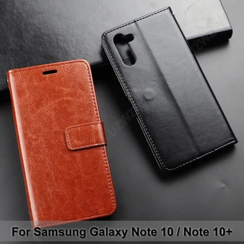 Для Samsung Galaxy Note 10 /Note 10 Plus чехол-бумажник с откидной крышкой из искусственной кожи