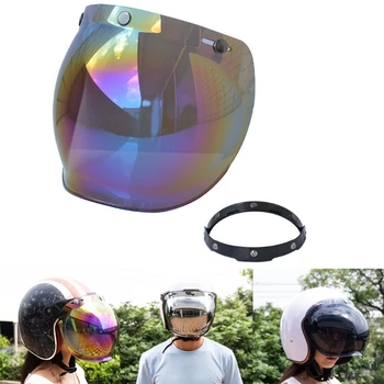 Защитный экран мотоциклетного шлема - с откидным адаптером для 3-защелкивающихся шлемов с полуоткрытым лицом