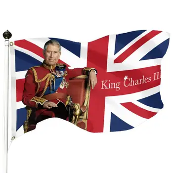 Знамя Лояльности Британского Короля Карла III Национальные Флаги Британские Баннеры Церемониальные Декорации Для Гостиных Вечеринок Короля
