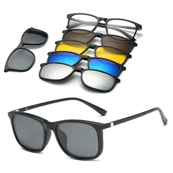 Изготовленные на заказ мужские и женские поляризованные оптические магнитные солнцезащитные очки с магнитной клипсой на солнцезащитных очках Polaroid с клипсой на оправе для солнцезащитных очков