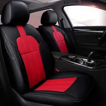 изготовленный на заказ чехол для автокресла переднего сиденья из воловьей кожи из 2 предметов для Jaguar XE XJ XF XJL Dodge Challenger Avenger Caliber автомобильные аксессуары