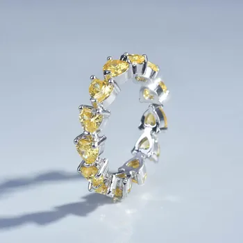 Изящное кольцо из стерлингового серебра 925 пробы с розовым кристаллом циркона Эффектные кольца для женщин Гламурные украшения Обручальные свадебные подарки