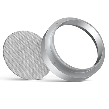 Кольцо для дозирования кофе 51 мм, Алюминиевое кольцо для дозирования кофе, сито для эспрессо из нержавеющей стали для портафильтра с сетчатым фильтром