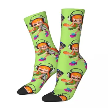 Компрессионные носки в стиле хип-хоп Vintage Friends Crazy для мужчин Унисекс с рисунком Splatoon Harajuku, Забавная новинка, носок Happy Crew