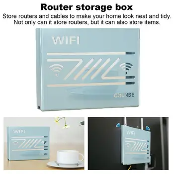 Коробка для хранения маршрутизатора, прочная коробка для маршрутизатора, современное настенное крепление, коробка для маршрутизатора Wifi, Стильное рассеивание тепла для дома