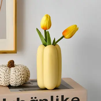 Креативная ваза в скандинавском стиле, домашний декор, цветочные вазы для дома, влажное и сухое кашпо, украшение стола, имитация керамики, пластиковые поделки