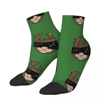 Крутые мужские носки до щиколотки из альпаки с рисунком животного альпака Унисекс в стиле Харадзюку с принтом Happy Low Sock Gift