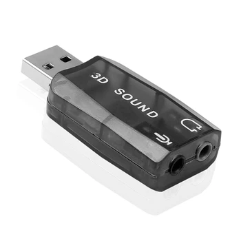 Мини-внешний USB-разъем для наушников с микрофоном 3,5 мм, Стереогарнитура, 3D звуковая карта, аудиоадаптер для динамика караоке