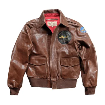 Мужская Куртка Из натуральной Воловьей Кожи A2 Air Force Avirex Fly Bomber, Пальто, Мужская Мотоциклетная Верхняя Одежда