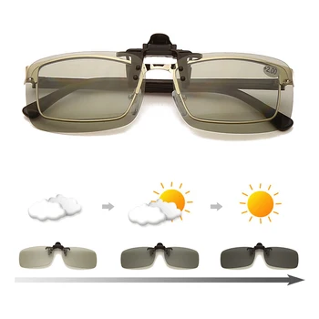 Мужские Женские поляризованные линзы с откидной крышкой для рецептурных очков, Квадратные очки ночного видения для вождения, Солнцезащитные очки с защитой от ультрафиолета