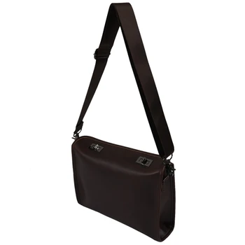 Мужской кожаный портфель-мессенджер для ноутбука, деловая сумка через плечо
