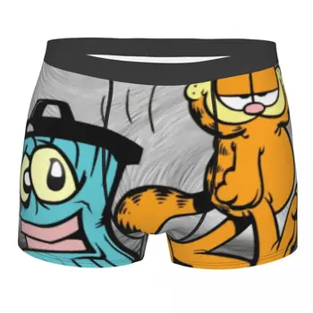 Нижнее белье Manga Garfields, мужские Сексуальные шорты-боксеры с рисунком кота из мультфильма Аниме, трусики
