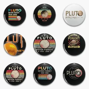 Никогда не забывайте, что Плутон в ретро-стиле, забавная космическая наука, Мягкая брошь на кнопке, женская одежда с героями мультфильмов, Металлический значок для влюбленных, Креативный