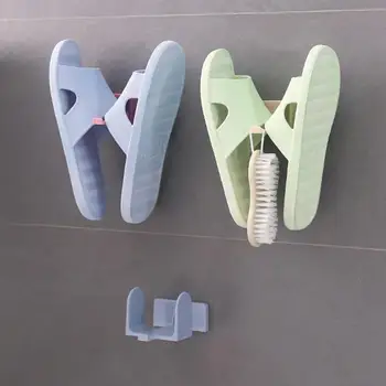 Новое бытовое пластиковое Настенное Крепление, Подставка для хранения Тапочек, Подвесной Органайзер для обуви