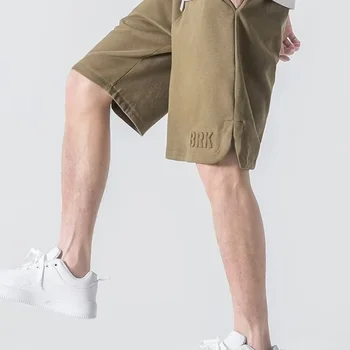 Новые летние мужские шорты большого размера с завязками, мешковатые толстовки, мужские Широкие бриджи, Брюки, Мужские Короткие Спортивные брюки