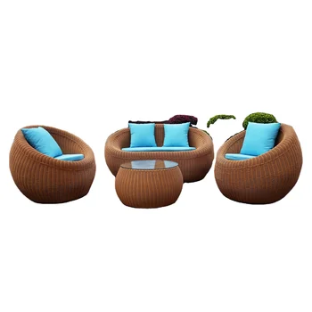 Открытый ротанговый диван комбинированный ротанговый патио патио ротанговый стул диван мебель для чайного столика