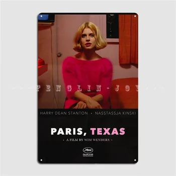 Париж, Техас, фильм Вима Вендерса, плакат, металлическая табличка, плакат с дизайном кинотеатра, гостиной, клубного бара, Жестяная вывеска, плакат