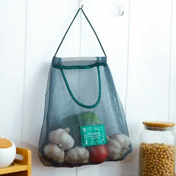 Подвесная сумка для хранения овощей и фруктов Кухонная утварь настенная полиэфирная дышащая сетчатая сумка для хранения