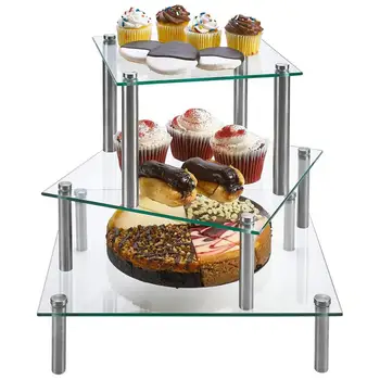Полка для витрин для кексов 1 Комплект Полезных устойчивых стояков для пищевых продуктов Подставка для выпечки десертов Стеллаж для вечеринок