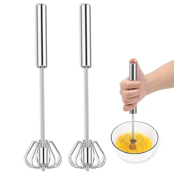 Полуавтоматическая взбивалка для яиц с ручным нажимом, Кухонные принадлежности из нержавеющей стали, Инструменты для взбивания крема, посуда для взбивания вручную, миксер