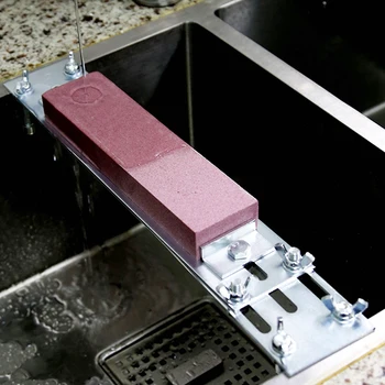 Рамка для заточки под фиксированным углом Точилка для ножей Каменный инструмент Регулируемый кронштейн для заточки раковины для мытья посуды Деревообрабатывающий инструмент