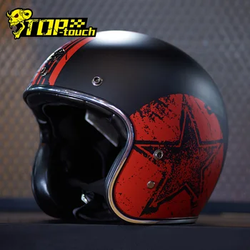 Ретро мотоциклетный шлем, одобренный ЕЭК, Защитный Модульный Шлем Для мужчин и женщин, Шлем с открытым лицом 3/4, для мотокросса, верховой езды, Casco Moto