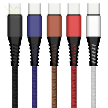 Себестоимость кабеля Type C для Samsung s8 S9 Plus Note 8 Кабель S8 Type-C Для Синхронизации данных Тканый дизайн Кабель быстрой зарядки USB C USB-C 300 p