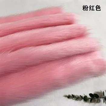 Ткань из искусственного меха лисы розового цвета 50*50 см для шитья пальто своими руками Homedecor Подушка из искусственного меха Ткань