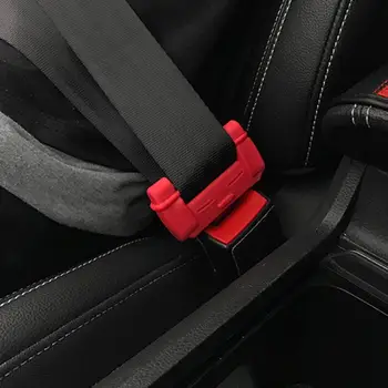 Универсальный протектор пряжки ремня безопасности автомобиля, силиконовый зажим для пряжки ремня безопасности, внутренняя кнопка, чехол для защиты от царапин