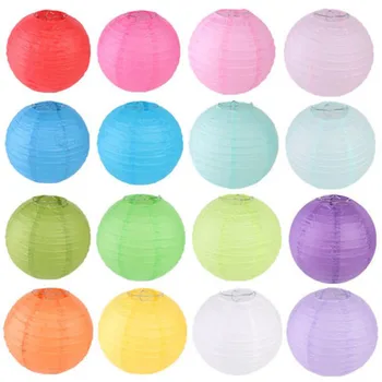 Цветные круглые бумажные фонарики, детские поделки ручной работы, фонарики для рисования в детском саду в середине осени