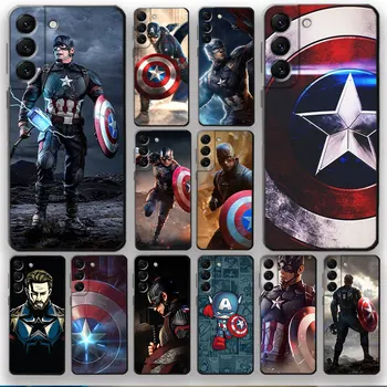Чехлы Marvel Heroes Captain America Для Samsung Galaxy S22 S23 S20 Ultra S22 S21 FE plus S9 S10 S10e S7 S8 S7Edge