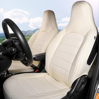 Чехлы для автомобильных сидений Smart 453 Forfour Automobiles, кожаный полный комплект, Защитная подушка для автомобильного сиденья, коврик, Аксессуар для интерьера автомобиля