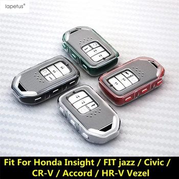 Чехол для Ключей Автомобиля TPU, Цепочка, Чехол Для Защиты Салона, Аксессуары Для Honda Insight/FIT jazz/Civic/CR-V/ Accord/HR-V Vezel