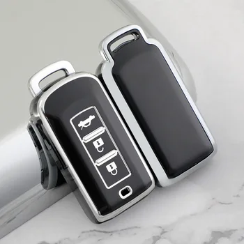 Чехол для Ключей Автомобиля из Тпу для Mitsubishi Outlander 2015 2017 Xpander Triton ASX LANCER Pajero Sport Брелок Для Ключей с 3 Кнопками Протектор
