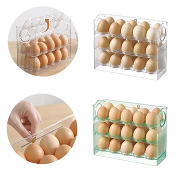 Ящик для хранения яиц, Органайзер для холодильника, Контейнеры для еды, Футляр для хранения свежих яиц, держатель лотка, Диспенсер, Кухонные ящики для хранения, Новинка